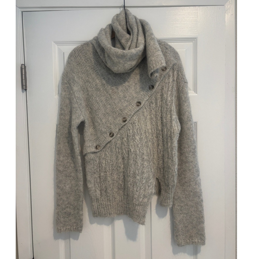 Andersson Bell "Greta" Scarf Neck Knit Top – NWT (Grey/Ragdoll) Size Medium - Picture 3 of 8